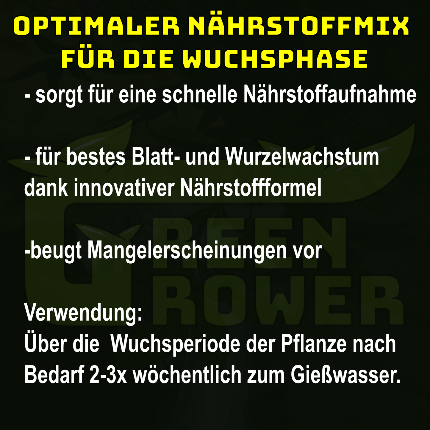 Green Grower® Wuchsdünger - schnellwirkend 0,5L