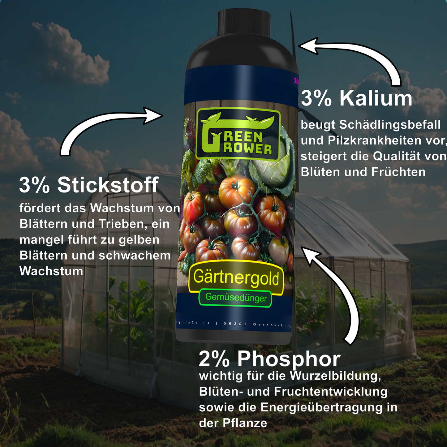 Green Grower® Gärtnergold Gemüsedünger - schnellwirkend 1L