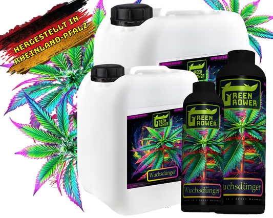 Wuchsdünger für Grower –– Green Grower 0.5L - 10L  | Kräftiges Pflanzenwachstum
